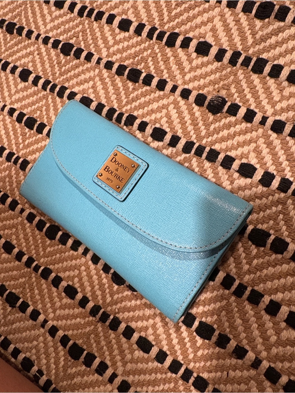 Dooney & Bourke Light Turquoise Saffiano Leather Wallet